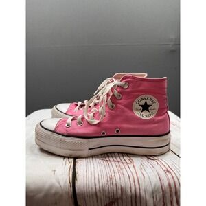 Converse Chuck Taylor All Star Lift High Top Pink Platform Sneakers Womens 7.5